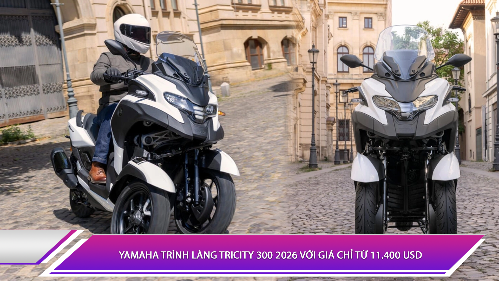 Yamaha trình làng Tricity 300 2026 với giá chỉ từ 11.400 USD